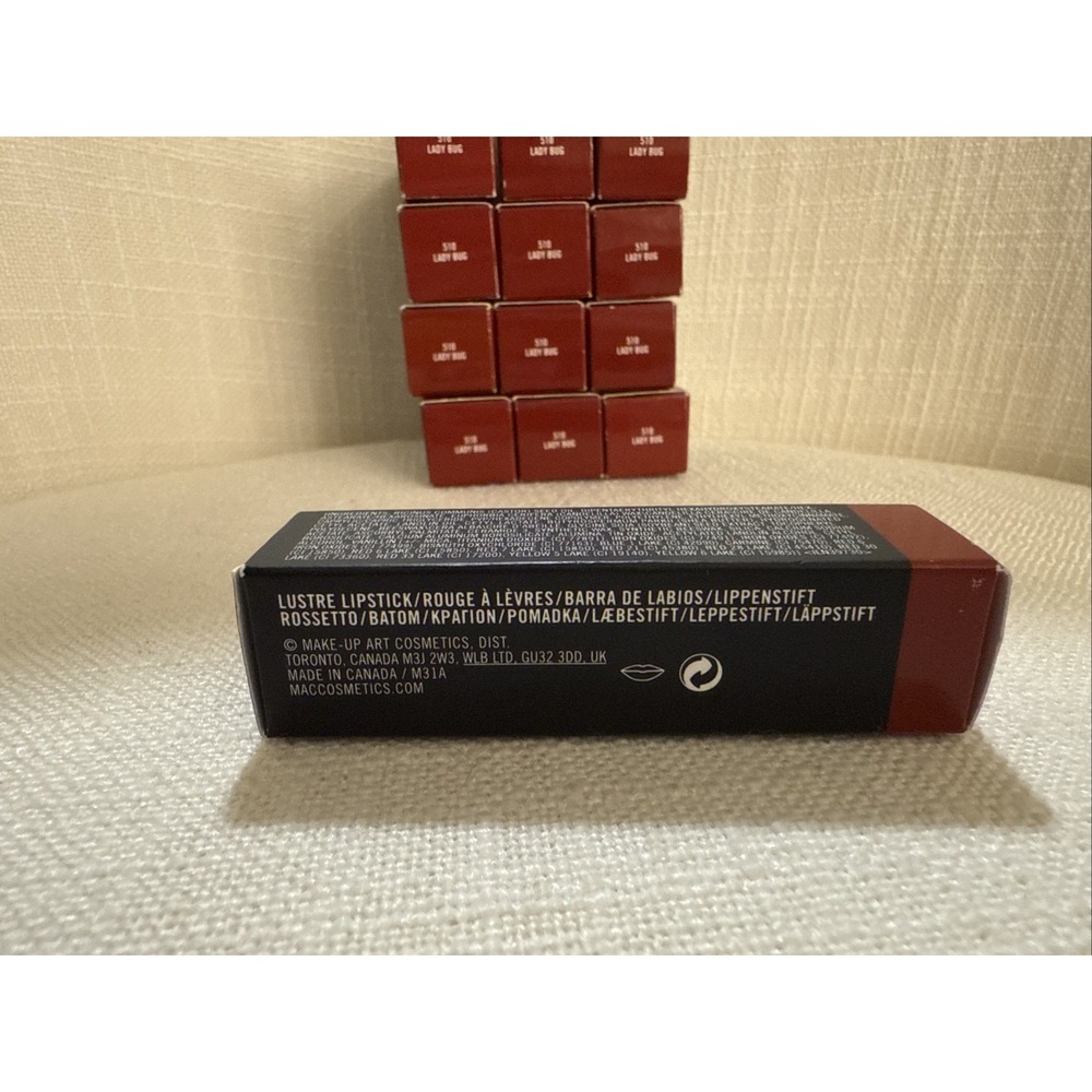 2 - MAC Lustre Lipstick In 510 Lady Bug ~ Full Size ~ New In Box ~100% Authentic - Picture 3 of 6